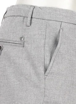 ALBERTO Flanell Herringbone, Jump, Slim Fit, Mikrofaser-Stretch, grau^ Hosen