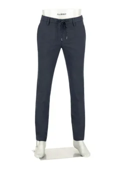 ALBERTO Flanell Herringbone, Jump, Slim Fit, Mikrofaser-Stretch, navy^ Hosen