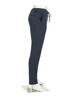 ALBERTO Flanell Herringbone, Jump, Slim Fit, Mikrofaser-Stretch, navy^ Hosen