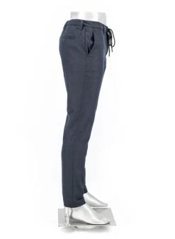 ALBERTO Flanell Look, Jump, Slim Fit, Mikrofaser, dunkelblau meliert^ Hosen
