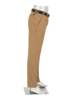 ALBERTO Flanell, Lou J-PL, Regular Fit, Baumwolle, dunkelbeige^ Hosen
