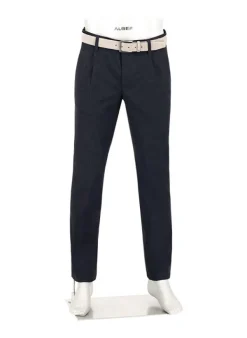 ALBERTO Flanell, Lou J-PL, Regular Fit, Baumwolle, navy meliert^ Hosen