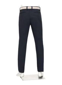 ALBERTO Flanell, Lou J-PL, Regular Fit, Baumwolle, navy meliert^ Hosen
