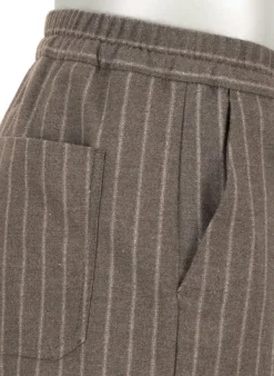 ALBERTO Flanell Stipe, Luis-GU-GT, Wide Fit, Mikofaser-Stretch, braun gestreift^ Hosen|Cosy