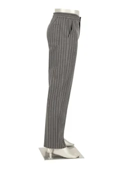ALBERTO Flanell Stipe, Luis-GU-GT, Wide Fit, Mikofaser-Stretch, grau gestreift^ Hosen|Cosy