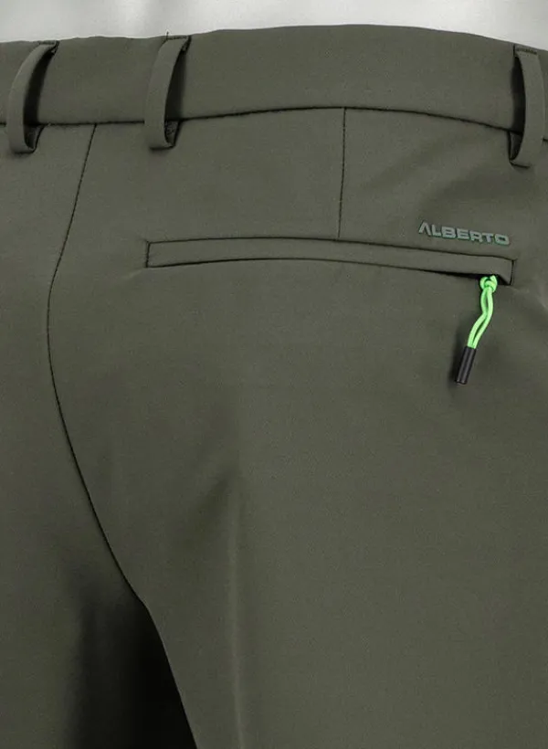 ALBERTO Golfhose Diver, Tapered Fit, Performence Stretch, militärgrün^ Hosen|Hosen