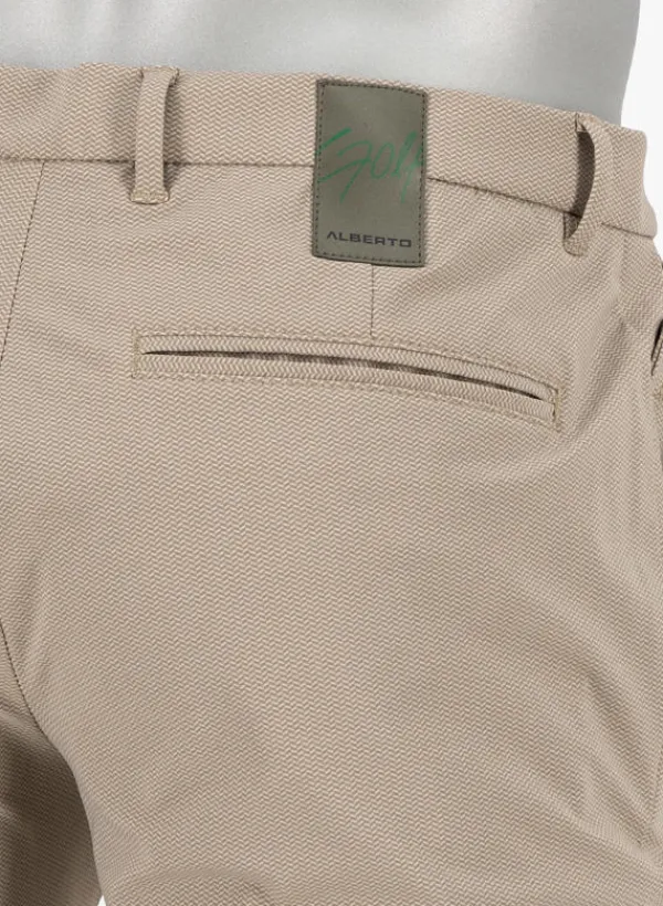 ALBERTO Golfhose Ian, Slim Fit, Revolutional®, dunkelbeige gemustert^ Hosen|Hosen