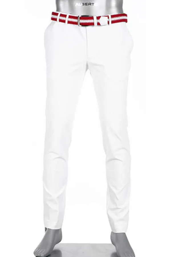 ALBERTO Golfhose Ian, Slim Fit, 3xDry®Cooler, weiß^ Chino|Alles Weiss