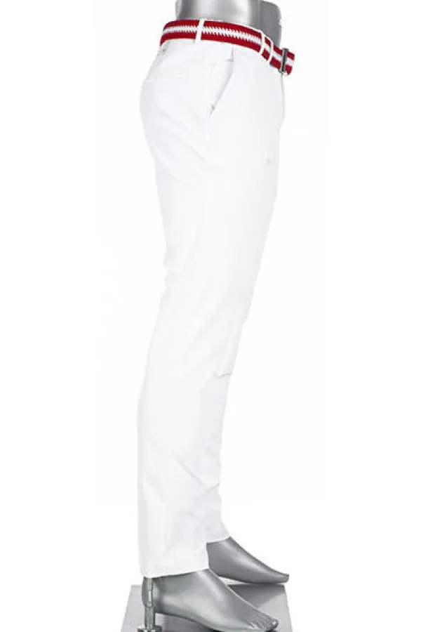 ALBERTO Golfhose Ian, Slim Fit, 3xDry®Cooler, weiß^ Chino|Alles Weiss