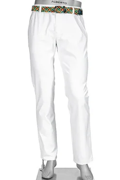 ALBERTO Golfhose Pro, Modern Fit, 3xDry® Cooler, weiß^ Alles Weiss|Chino