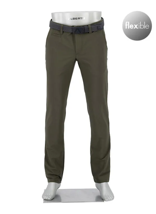 ALBERTO Golfhose Rookie Coffee, Regular Fit, Mikrofaser atmungsaktiv, olivgrün^ Hosen|Hosen