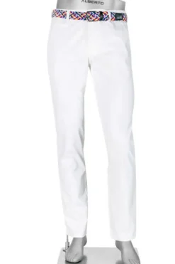 ALBERTO Golfhose Rookie, Regular Fit, 3xDry® Cooler, weiß^ Chino|Alles Weiss