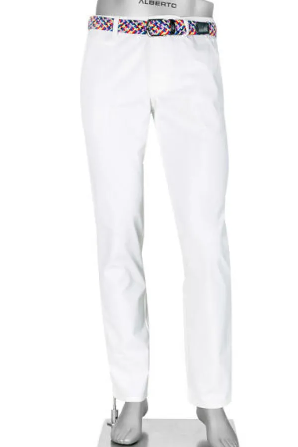 ALBERTO Golfhose Rookie, Regular Fit, 3xDry® Cooler, weiß^ Chino|Alles Weiss
