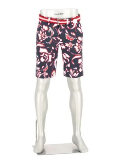 ALBERTO Golfshorts Earnie, Regular Fit, Mikrofaser, navy-rot gemustert^ Hosen|Hosen
