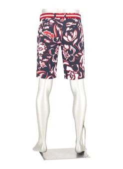 ALBERTO Golfshorts Earnie, Regular Fit, Mikrofaser, navy-rot gemustert^ Hosen|Hosen