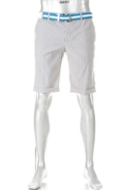ALBERTO Golfshorts Ian-K, Slim Fit, Mikrofaser wasserabweisend, grau-beige gestreift^ Hosen|Hosen
