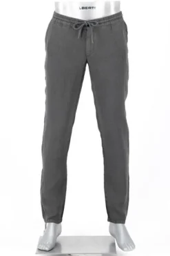 ALBERTO Hose House, Reines Leinen, dunkelgrau^ Smart Cotton|Hosen
