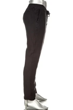ALBERTO Hose House, Reines Leinen, schwarz^ Smart Cotton|Hosen