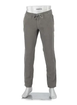 ALBERTO Hose House, Reines Leinen, graubraun^ Smart Cotton|Hosen