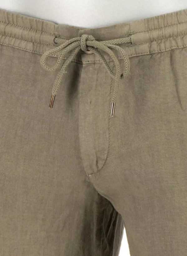 ALBERTO Hose House, Reines Leinen, militärgrün^ Smart Cotton|Hosen