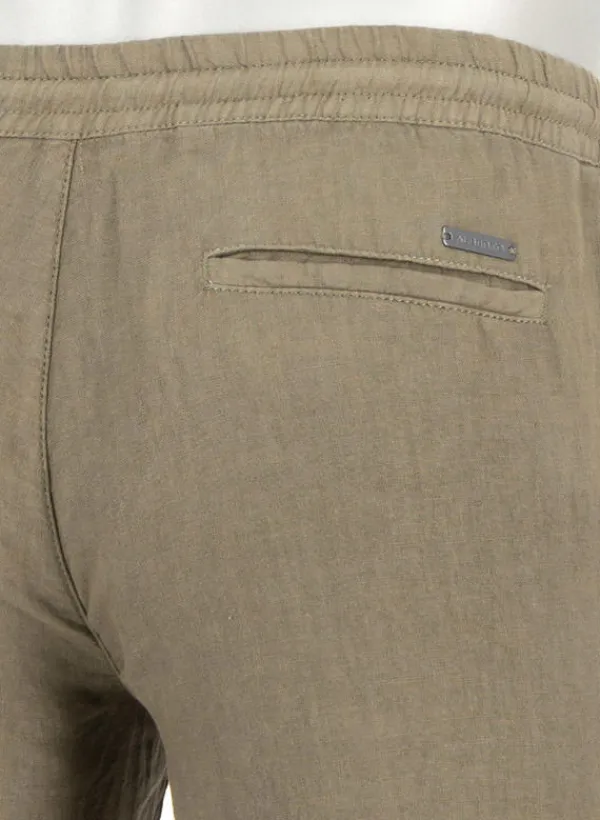 ALBERTO Hose House, Reines Leinen, militärgrün^ Smart Cotton|Hosen
