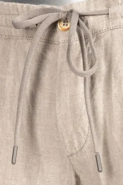 ALBERTO Hose House, Reines Leinen, sand^ Smart Cotton|Hosen
