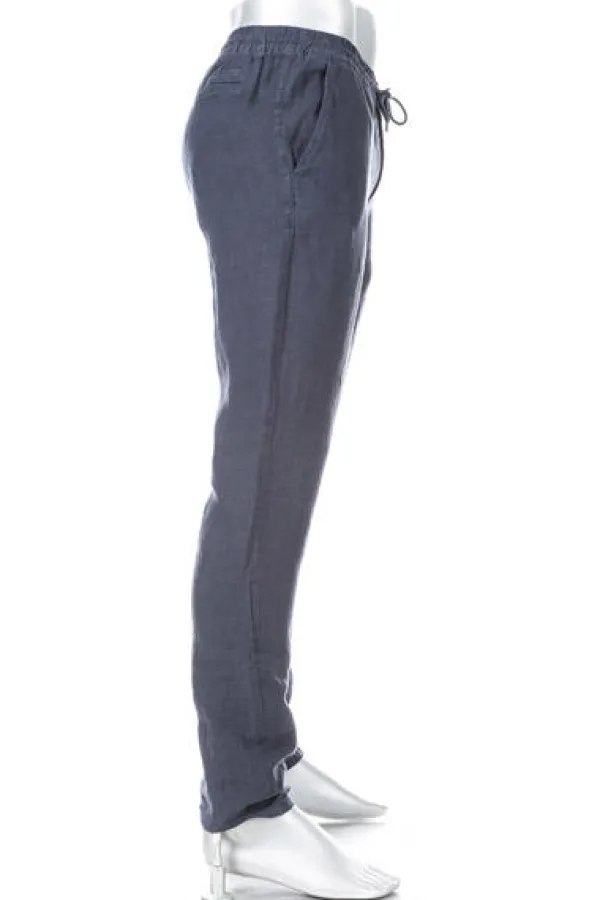 ALBERTO Hose House, Reines Leinen, nachtblau^ Smart Cotton|Hosen
