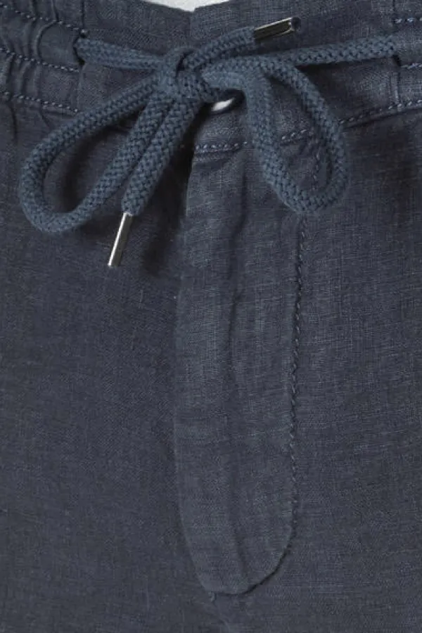 ALBERTO Hose House, Reines Leinen, nachtblau^ Smart Cotton|Hosen