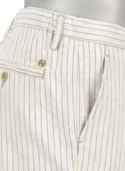 ALBERTO Hose Jump, Baumwolle-Leinen, ecru-blau gestreift^ Hosen