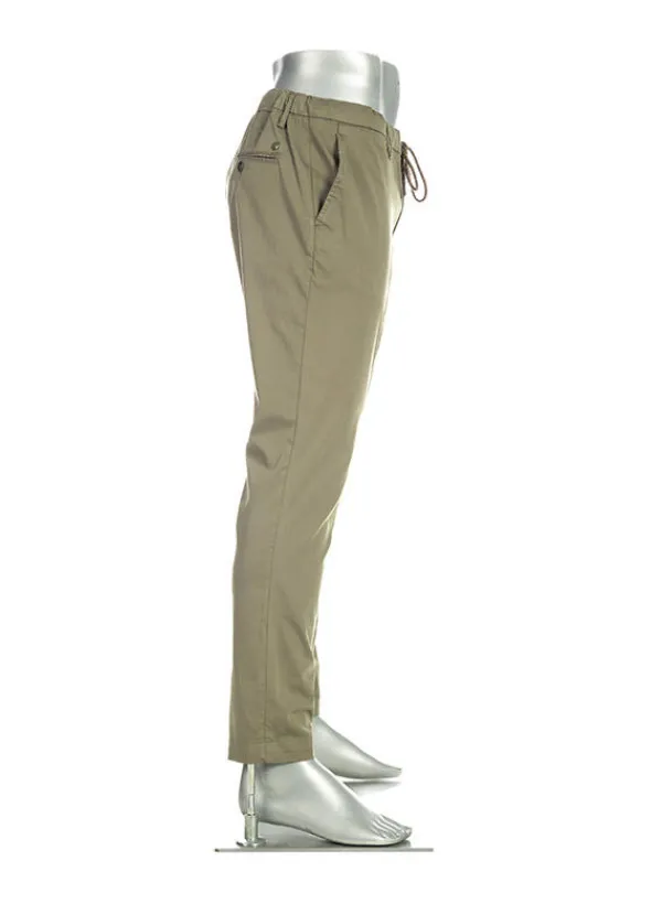 ALBERTO Hose Jump, Slim Fit, Baumwolle, militarygrün^ Smart Cotton|Hosen
