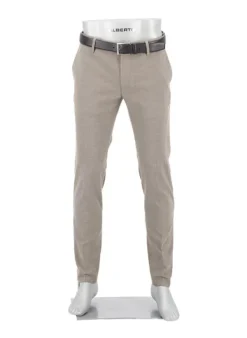 ALBERTO Hose Rob, Slim Fit, Baumwolle, braun meliert^ Hosen