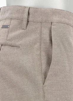 ALBERTO Hose Rob, Slim Fit, Baumwolle, braun meliert^ Hosen