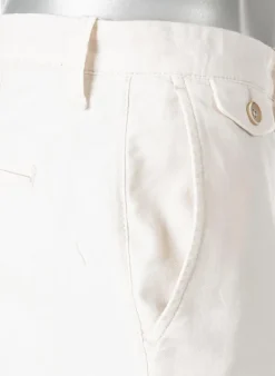 ALBERTO Hose Rob, Slim Fit, Baumwolle-Leinen, offwhite^ Alles Weiss|Smart Cotton