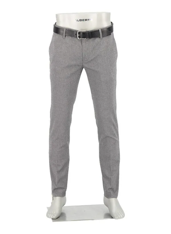 ALBERTO Hose Rob, Slim Fit, Baumwolle, grau meliert^ Hosen
