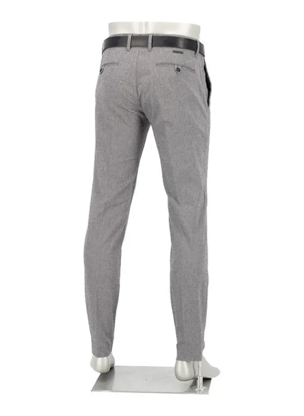 ALBERTO Hose Rob, Slim Fit, Baumwolle, grau meliert^ Hosen