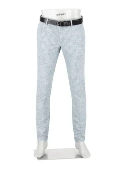 ALBERTO Hose Rob, Slim Fit, Jersey, hellgrau kariert^ Hosen