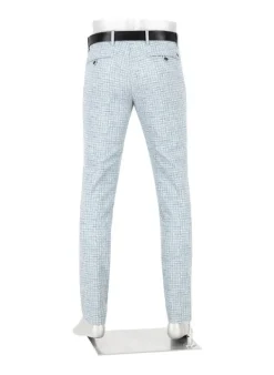 ALBERTO Hose Rob, Slim Fit, Jersey, hellgrau kariert^ Hosen