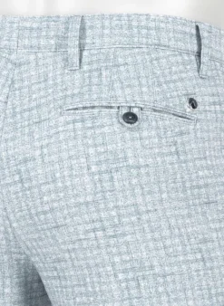 ALBERTO Hose Rob, Slim Fit, Jersey, hellgrau kariert^ Hosen