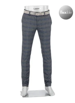 ALBERTO Hose Rob, Slim Fit, Jersey, grau kariert^ Hosen