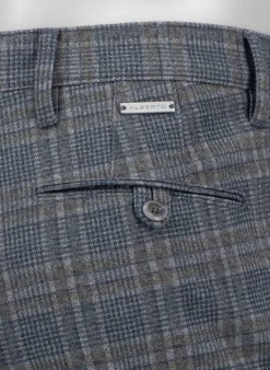 ALBERTO Hose Rob, Slim Fit, Jersey, grau kariert^ Hosen