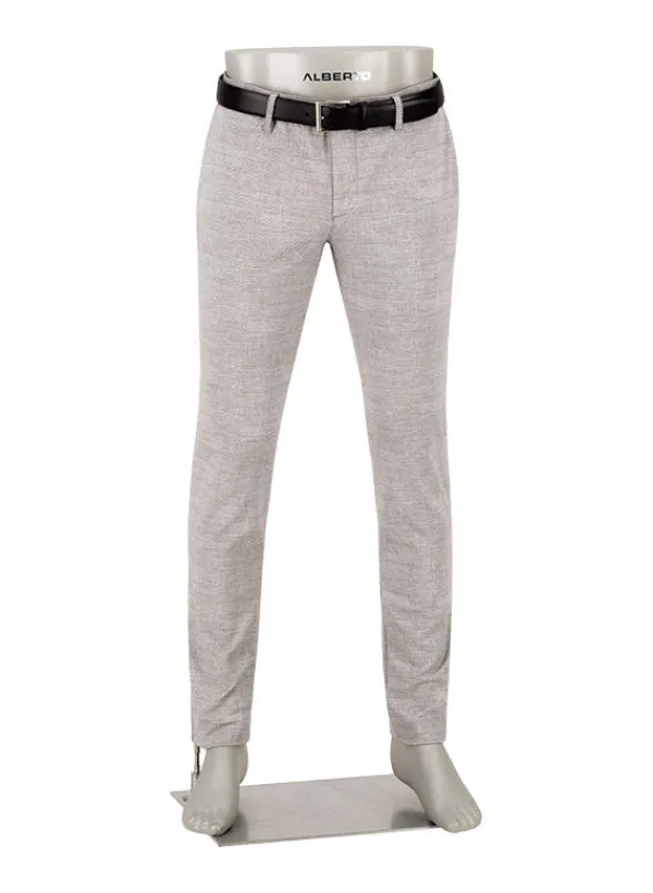 ALBERTO Hose Rob, Slim Fit, Jersey, braun gemustert^ Hosen