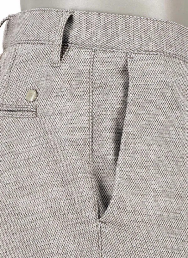 ALBERTO Hose Rob, Slim Fit, Jersey, braun gemustert^ Hosen