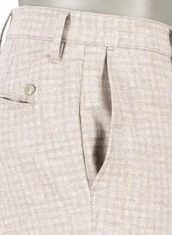 ALBERTO Hose Rob, Slim Fit, Jersey, taupe kariert^ Hosen