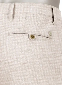 ALBERTO Hose Rob, Slim Fit, Jersey, taupe kariert^ Hosen
