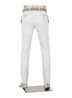 ALBERTO Hose Rob, Slim Fit, Jersey, hellgrau kariert^ Hosen