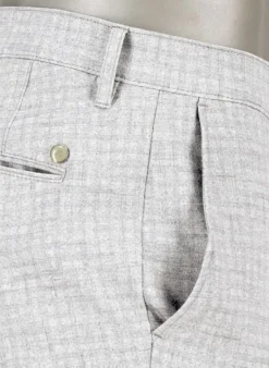 ALBERTO Hose Rob, Slim Fit, Jersey, hellgrau kariert^ Hosen