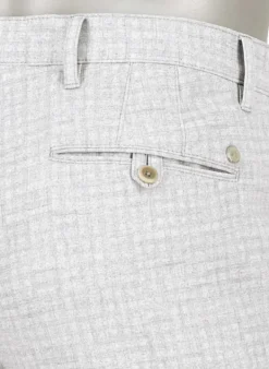 ALBERTO Hose Rob, Slim Fit, Jersey, hellgrau kariert^ Hosen