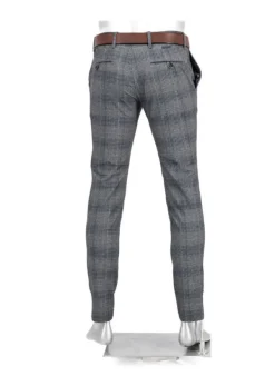 ALBERTO Hose Rob, Slim Fit, Jersey, grau kariert^ Hosen