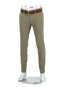 ALBERTO Hose Rob, Slim Fit, Leinen, grün^ Hosen
