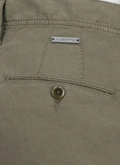 ALBERTO Hose Rob, Slim Fit, Leinen, grün^ Hosen
